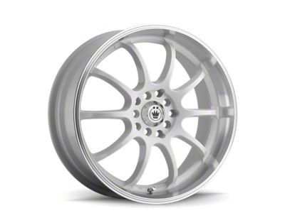 Konig Lightning Gloss White with Machine Lip Wheel; 17x7; 40mm Offset