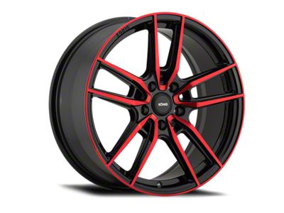Konig Myth Gloss Black with Red Tinted Clearcoat Wheel; 19x8.5; 40mm Offset