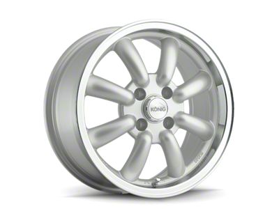 Konig Rewind Silver with Machined Lip Wheel; 15x7; 20mm Offset