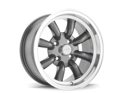 Konig Rewind Graphite with Machined Lip Wheel; 15x7; 0mm Offset