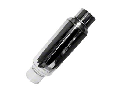 Kooks 3-Inch Round Performance Muffler; 3-Inch Inlet /3-Inch Outlet; 10-Inch; Polished Stainless (Universal; Some Adaptation May Be Required)