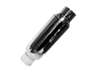 Kooks 3.50-Inch Round Performance Muffler; 3.50-Inch Inlet /3.50-Inch Outlet; 10-Inch; Polished Stainless (Universal; Some Adaptation May Be Required)