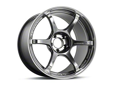 Advan RG-4 Hyper Black and Ring Wheel; 18x8.5; 30mm Offset; 5x114.3mm Bolt Pattern; 73mm Hub Bore