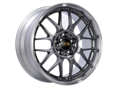 BBS RS-GT Diamond Black with a Diamond Cut Machined Lip Wheel; 19x8.5; 30mm Offset; 5x114.3mm Bolt Pattern; 82mm Hub Bore