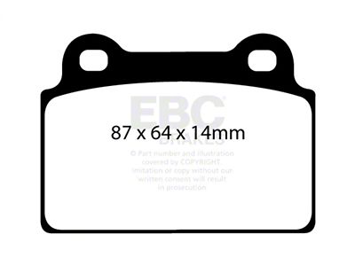 EBC Brakes Bluestuff Brake Pad Sets Rears Only - Mitsubishi Lancer DP51985NDX