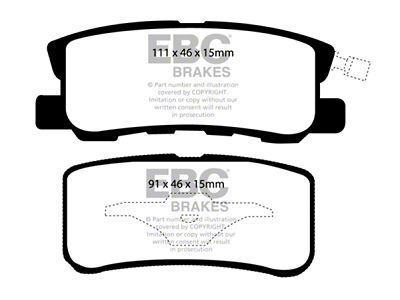 EBC Brakes Yellowstuff Brake Pad Sets Rears Only - DP41407R