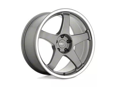 Motegi CS5 Gunmetal with Machined Lip Wheel; 19x8.5; 35mm Offset; 5x114.3mm Bolt Pattern; 72.56mm Hub Bore