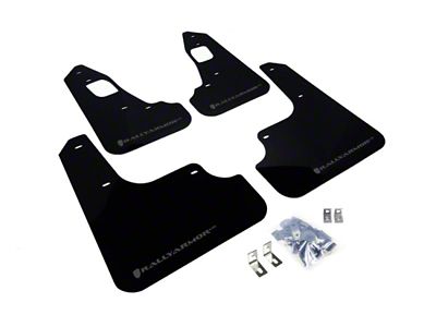 Rally Armor 08-17 Mitsubishi Lancer EVO X Black UR Mud Flap - MF10-UR-BLK/GRY