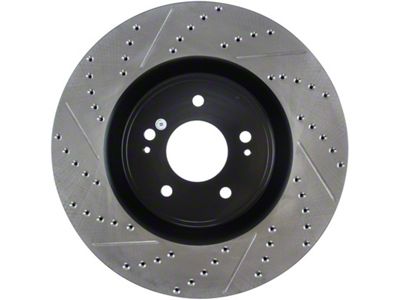 StopTech Slotted & Drilled Sport Brake Rotor - 127.46076R for Mitsubishi Lancer