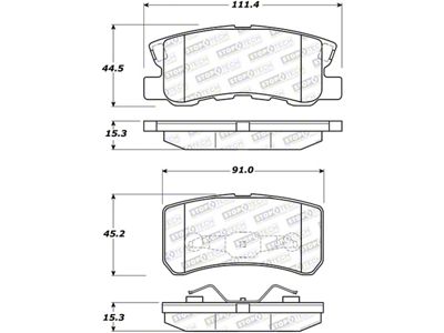 StopTech Street Brake Pads - 308.08680
