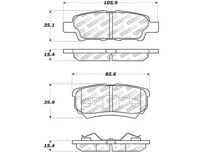 StopTech Street Select Brake Pads - Front - 305.10370