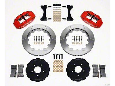 Wilwood Narrow Superlite 6R Front Hat Kit 14.00in Red Mitsubishi Lancer - 140-9285-R