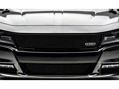 T-REX Grilles Laser Billet Bumper Grille, Black, Aluminum, 1 Pc, Overlay - 6224761
