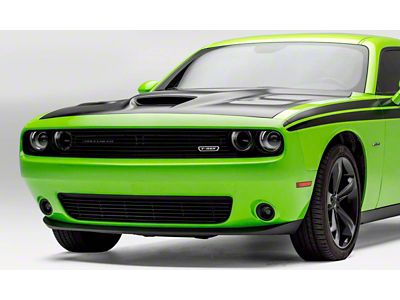 T-REX Grilles Laser Billet Series Grille; Horizontal; Aluminum; Black; 1 Pc; Overlay; - 6214181