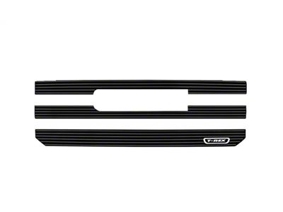 T-REX Grilles Laser Billet Series Grille; Horizontal; Aluminum; Black; 3 Pc; Overlay; - 6212131