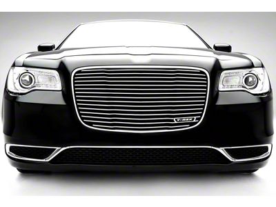 T-REX Grilles Laser Billet Series Grille; Horizontal; Aluminum; Polished; 1 Pc; Replacement; - 6214360