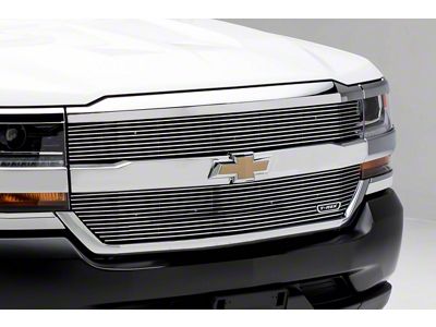 T-REX Grilles Laser Billet Series Grille; Horizontal; Aluminum; Polished; 2 Pc; Overlay; - 6211270