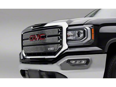 T-REX Grilles Laser Billet Series Grille; Horizontal; Aluminum; Polished; 3 Pc; Overlay; - 6212130