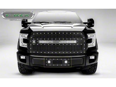 T-REX Grilles Laser Torch Bumper Grille, Black, Mild Steel, 1 Pc, Insert - 7325731