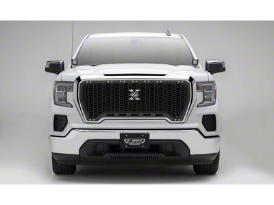 T-REX Grilles Laser X Series Grille; Black; Mild Steel; 1 pc.; Insert; Chrome Studs; - 7712271