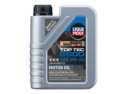 LIQUI MOLY 1L Top Tec 6600 Motor Oil SAE 0W20 - 22044