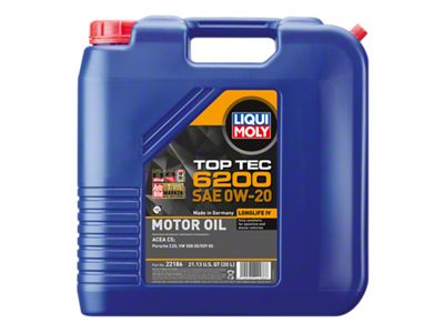 LIQUI MOLY 20L Top Tec 6200 Motor Oil SAE 0W20 - 22186