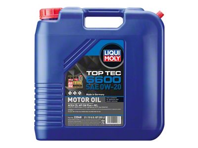 LIQUI MOLY 20L Top Tec 6600 Motor Oil SAE 0W20 - 22048