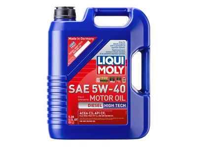 LIQUI MOLY 5L Diesel High Tech Motor Oil 5W40 - 2022