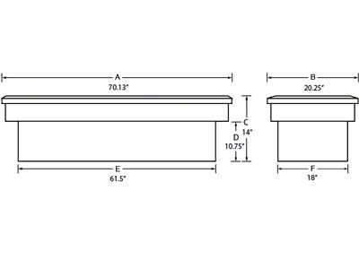 Lund 67-99 Chevy CK Ultima Low Profile Single Lid Crossover - 9100LP