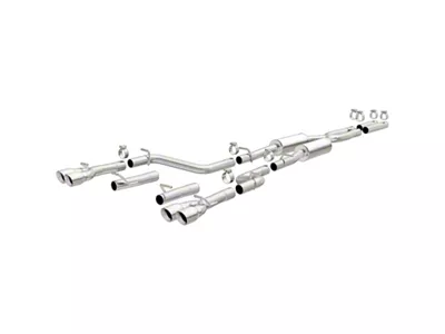 Magnaflow Cat-Back; SS; 2.5in; Quad Split Rear 3.5in Tip 2015 - 19217