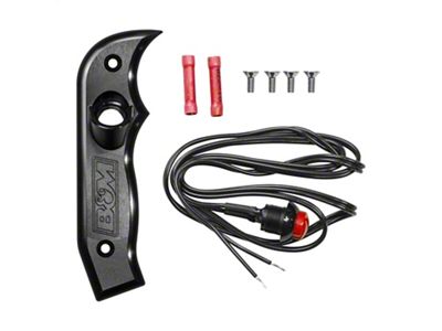 B&M Magnum Grip Side Plate; 12 Volt Button; Incl. Mounting Hardware; Black; - 81078