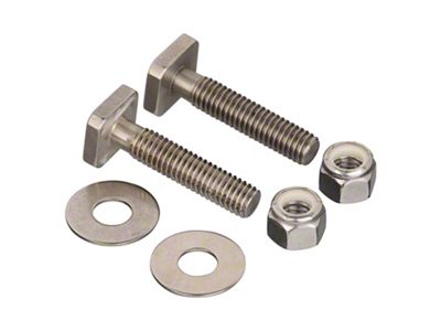 Magnum Headache Rack Square Head Bolt Kit for Glide Track System; 1.75-Inch; Stainless Steel (Universal; Some Adaptation May Be Required)