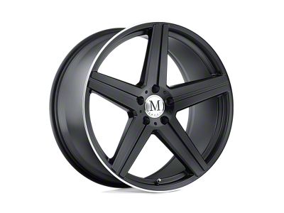 Mandrus Estrella Matte Black with Machined Lip Wheel; 17x8; 25mm Offset