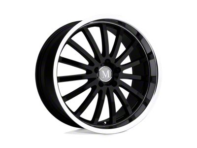 Mandrus Millenium Gloss Black with Mirror Cut Lip Wheel; 17x8; 32mm Offset