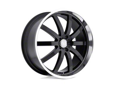 Mandrus Wilhelm Gloss Black with Mirror Cut Lip Wheel; 18x9.5; 53mm Offset