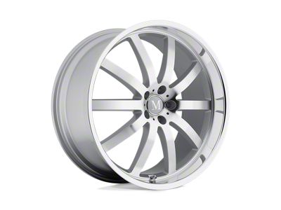Mandrus Wilhelm Silver with Mirror Cut Face and Lip Wheel; 20x10; 53mm Offset