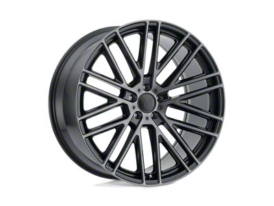 Mandrus Masche Semi Gloss Black with Mirror Cut Face Wheel; 17x8; 25mm Offset