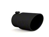 MBRP Angled Cut Rolled End Exhaust Tip; 6-Inch; Black (Fits 5-Inch Tailpipe)