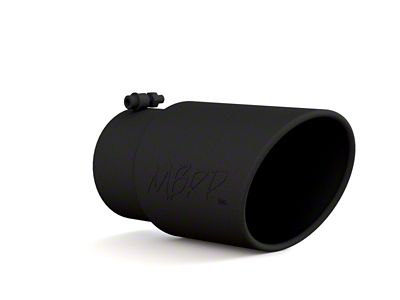 MBRP Universal Tip 6in O.D. Angled Rolled End 5 inlet - T5075BLK