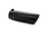 MBRP Angled Cut Rolled End Exhaust Tip; 4-Inch; Black (Fits 3.50-Inch Tailpipe)