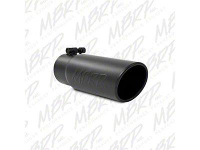 MBRP Universal Tip 3-1/2in O.D. Angled Rolled End - 3in - T5115BLK