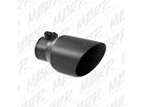MBRP Angled Cut Dual Wall Exhaust Tip; 4-Inch; Black (Fits 2.50-Inch Tailpipe)