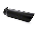 MBRP Angled Cut Rolled End Exhaust Tip; 5-Inch; Black (Fits 4-Inch Tailpipe)