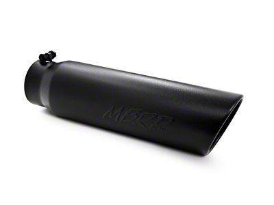MBRP Universal 5in OD Angled Rolled End 4in Inlet 18in - T5124BLK