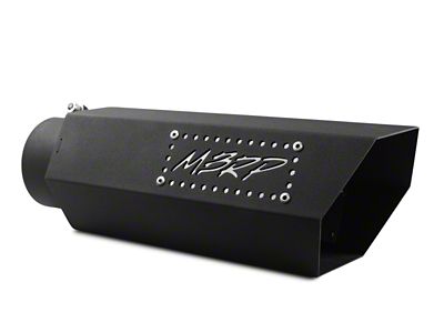 MBRP Universal Hex Tip 4in Inlet 16in Length w/ Logo - T5164BLK