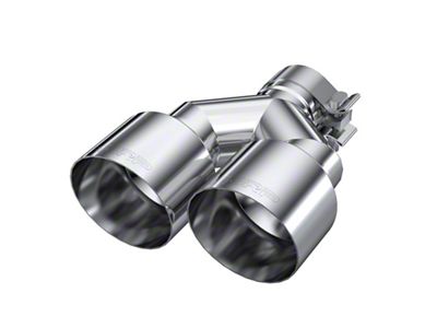 MBRP Angled Cut Dual Round Exhaust Tip; 4-Inch; Polished; Passenger Side