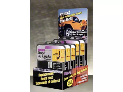 McGard Jeep Door Lock Counter Display - Incl. 3 Sets - 90225