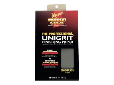 Meguiar's Mirror Glaze Unigrit Finishing Paper - Pack of 25 Sheets