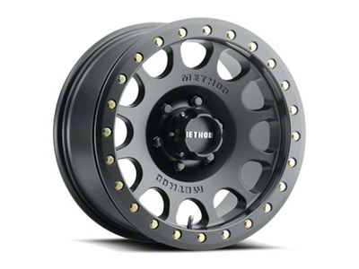 Method Race Wheels MR105 Beadlock Matte Black Wheel; 17x9; -38mm Offset
