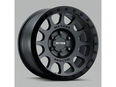 Method Race Wheels MR305 NV Matte Black with Gloss Black Lip Wheel; 17x8.5; 0mm Offset; 6x139.7mm Bolt Pattern; 108mm Hub Bore